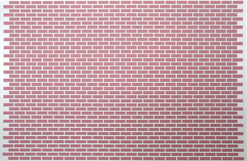 Dollhouse Miniature Pac Brick Panel, Red 10-3/4 X 16-3/4
